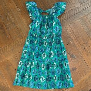 Crewcuts Green and Blue Floral Kids Dress